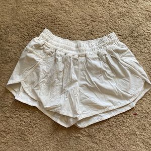 White lululemon Tracker short.  Size 8.